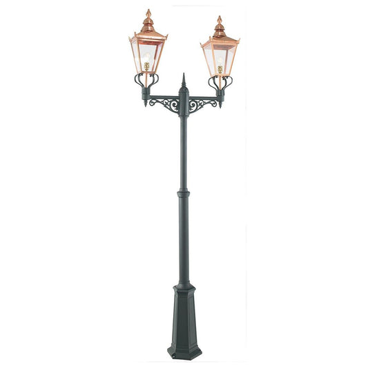 'Wynyard' Double Headed Copper Lamp Post
