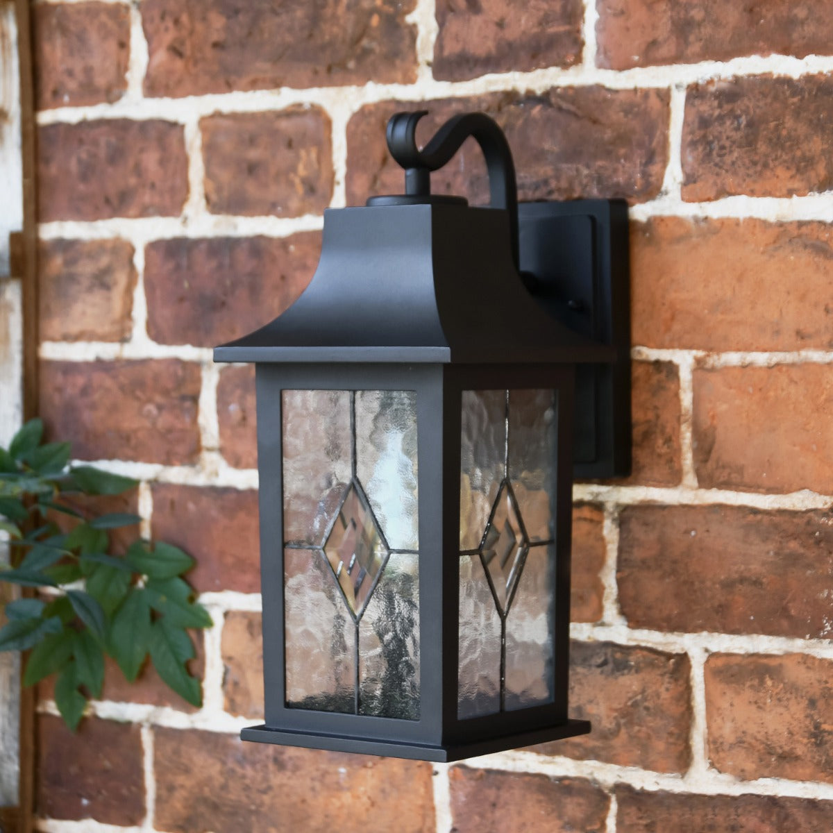 Black Traditional Rectangular Top Fix Wall Light