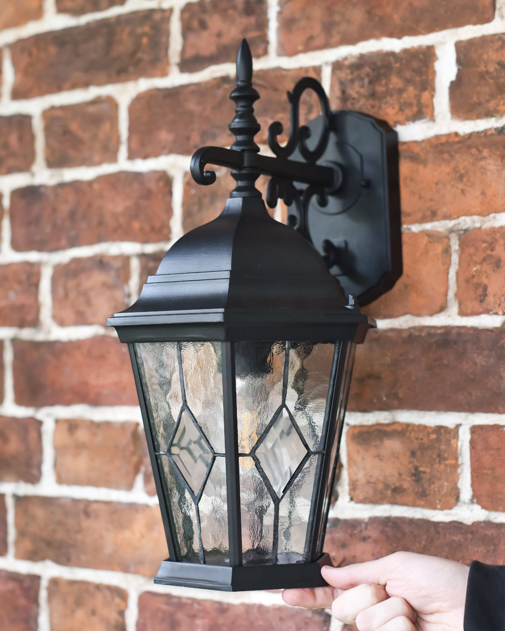Victorian-inspired black wall light