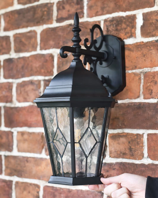 Victorian-inspired black wall light
