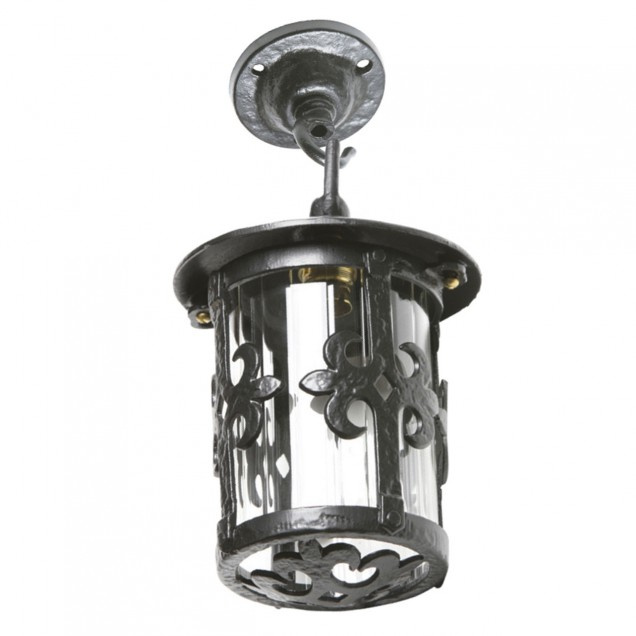 Black Iron Gothic Ceiling Mounted Lantern - Gothic Ceiling Light Fittings