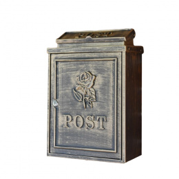Wall Mounted Post Box in an Antique Gold Finish
