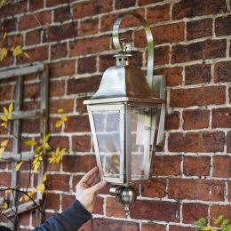 Devonshire Antique Silver Wall Lantern