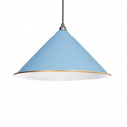 Baby Blue Conical-Shaped Hanging Pendant Light