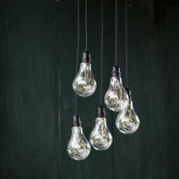 Black Cluster Of Bulbs Hanging Ceiling Light by Garden Trading