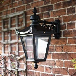 Large Black Top Fix Victorian Wall Lantern