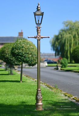 Brass and Gold Finish Kensington Lamp Post 2.25m