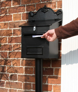 black post box free standing for outside