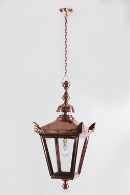 Copper Chain Hanging Victorian Ceiling Lantern