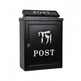 Wall Mounted Post Box with a Cow Design
