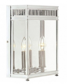 Deluxe Polished Chrome Twin Bulb Exterior Wall Lantern