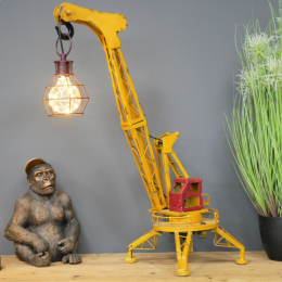 Distressed Demolition Crane Table Lamp