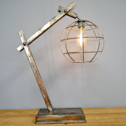 Distressed Hanging Cage Design Table Lamp