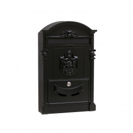 "Farleigh House" Wall Mounted Post Box in a Black Finish