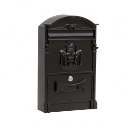 "Farleigh House" Wall Mounted Post Box in a Black Finish