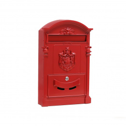 "Farleigh House" Wall Mounted Post Box in a Red Finish
