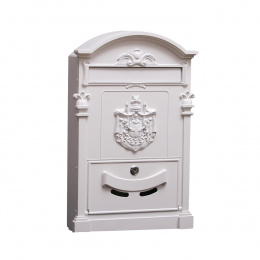 "Farleigh House" Wall Mounted Post Box in a White Finish