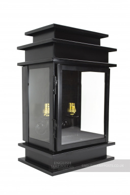 Contemporary Style Rectangular Wall Lantern In Black