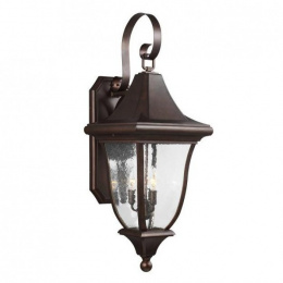 Large Antique Bronze Traditional Flush Wall Light