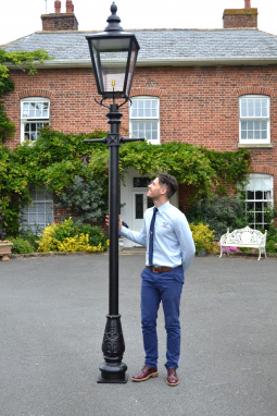 Large Black "Eastrington" Deluxe Lamp Post Set 3.4m
