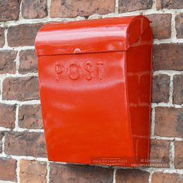 Red Contemporary Wall Mounted Post & Parcel Box