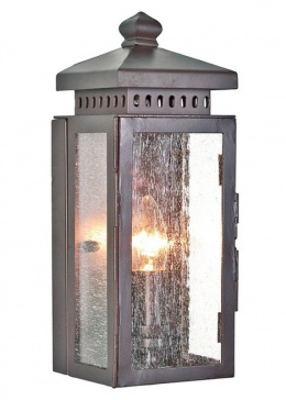 Natural Wrought Iron Medieval Style Flush Fitting Wall Lantern