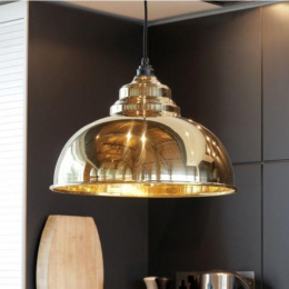 Polished Brass Domed Interior Pendant Hanging Light