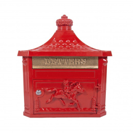 "Huntley" Wall Mounted Post Box Finished in Red