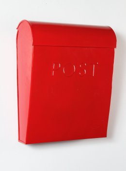 Red Modern Wall Mounted Post Box