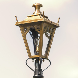 Small Antique Brass Gothic Lantern