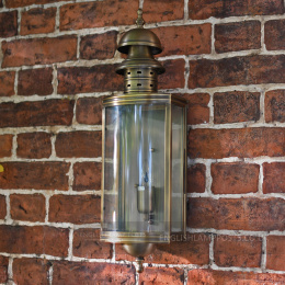 "Hollingbury" Large Brass Flush Wall Lantern