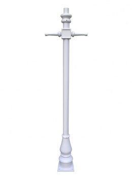 2.1m Tall Modern White Lamp Post
