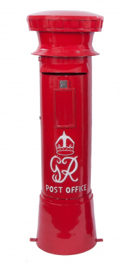 Traditional GR Pillar Post Box - Red