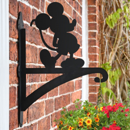 "Cartoon Mouse" Garden Hanging Basket Bracket Fitted To Brick Wall