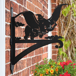 "Flying Elephant" Garden Hanging Basket Bracket On Brick Wall