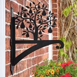 "Pear Tree" Garden Hanging Basket Bracket On Brick Wall