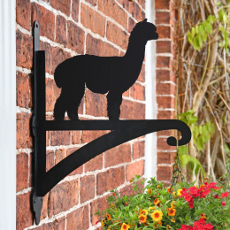 "Alpaca" Garden Hanging Basket Bracket On Brick Wall