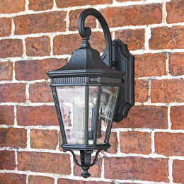 Black Traditional Suspended Wall Lantern