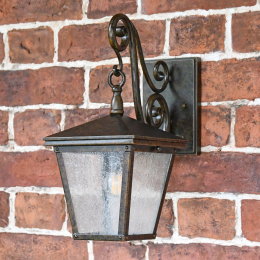 Antique Bronze Victorian Coach Lantern Wall Light 