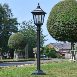 'The Kerriwyn' 1.9m Black Garden Lamp Post 