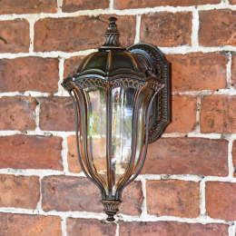 Antique Bronze Small Ornate Wall Lantern