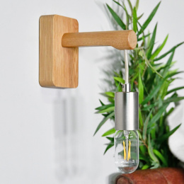Wood and Steel Hanging Wall Light by Garden Trading