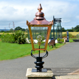 Victorian Copper Lantern & Pillar Post