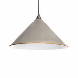 Warm Grey Conical-Shaped Hanging Pendant Light