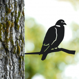 Wood Pigeon Garden Sheet Steel Tree Spike In Black