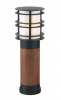 Medium Pine Wood and Steel Bollard Light