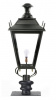 Black Dorchester Pillar Post Light - 71cm