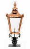 Victorian Copper Lantern and Pillar Post Set