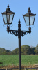 Dual Headed Victorian Lamp Post In Black