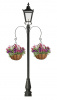 Garden Lamp Post with Hanging Baskets and Brackets